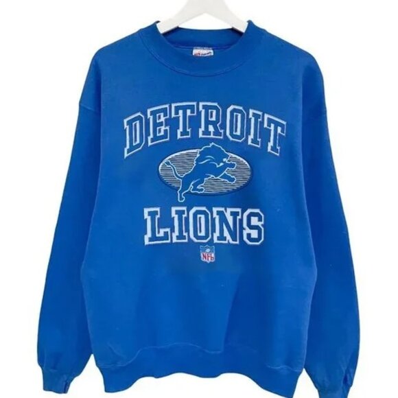 Retro Detroit Lions Football Sweatshirt, NFL Detroit Lions Mens Womens Shirt - Picture 1 of 2